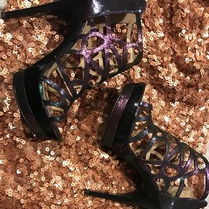Iridescent Pelle Misa platform heels